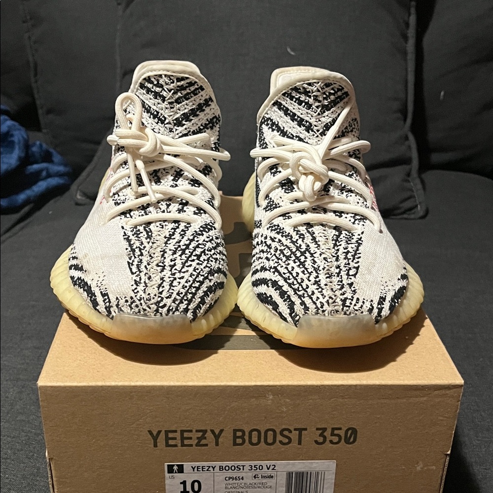 Yeezy Boost 350 V2 Mens Sneakers - Cream and Black